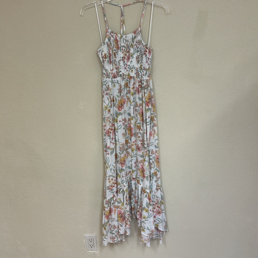 Free People Floral Midi Dress - White and Pink - Picture 5 of 9